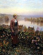 Daniel Ridgeway Knight Maria on the Terrace Rolleboise oil painting picture wholesale